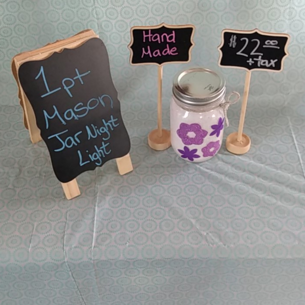 1pint Mason Jar Night Light with lights